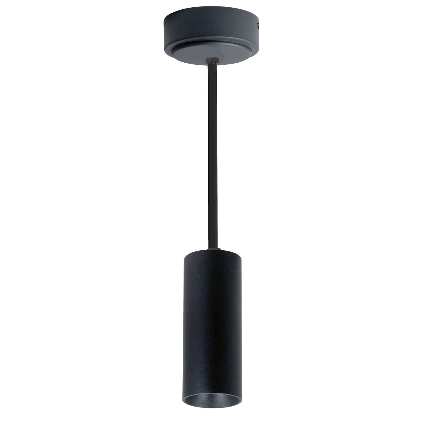 Nora Lighting 2" iLENE 84" Stem Mount Mini Cylinder, 1000lm, 14W, 3000K, Black, 120V Triac/ELV Dimming   NYLM-2STCDXBBLE3A/84