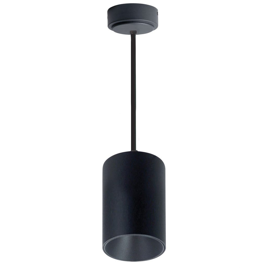 Nora Lighting 5" iLENE 12" Stem Mount Mini Cylinder, 2000lm, 40W, 3500K, Black, 120V Triac/ELV/0-10V & 277V 0-10V Dimming   NYLM-5ST35XBBLE4/12