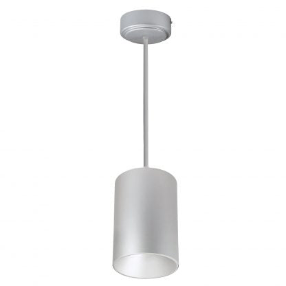 Nora Lighting 5" iLENE 12" Stem Mount Mini Cylinder, 2000lm, 40W, 3500K, Silver, 120V Triac/ELV/0-10V & 277V 0-10V Dimming   NYLM-5ST35XSSLE4/12