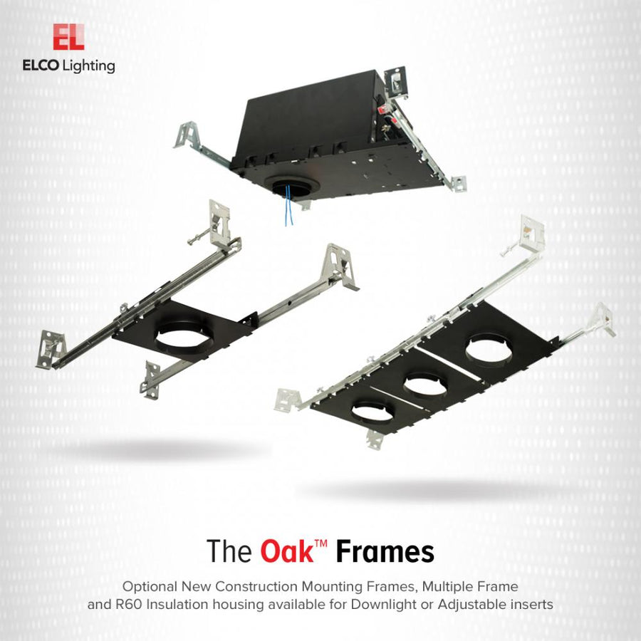 Elco Lighting New Construction Multiple Frame, 1 In., Set of 2, 8 3/4 In. Total Length, E1LF1-M2
