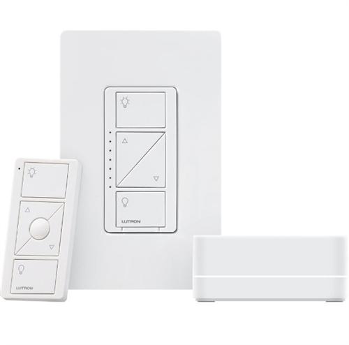 Lutron Caseta Lamp Dimmer Starter Kit, Smart Bridge, Pico Remote, P-BDG-PKG1P