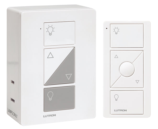 Lutron Caseta P-PKG1P-WH Expansion Kit with Plug-in Lamp Dimmer (1), Pico Remote (1)