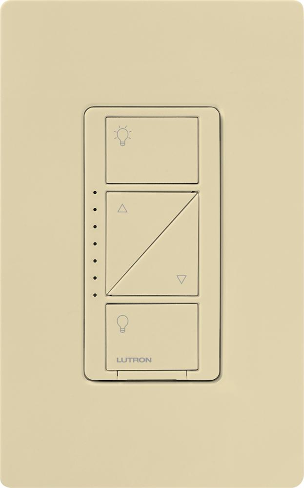Lutron Caseta Original In-Wall Smart Dimmer Switch PRO, Neutral Optional, 250W LED or 1000VA, MLV, 120V, Single-Pole/3-Way, PD-10NXD-IV, Ivory