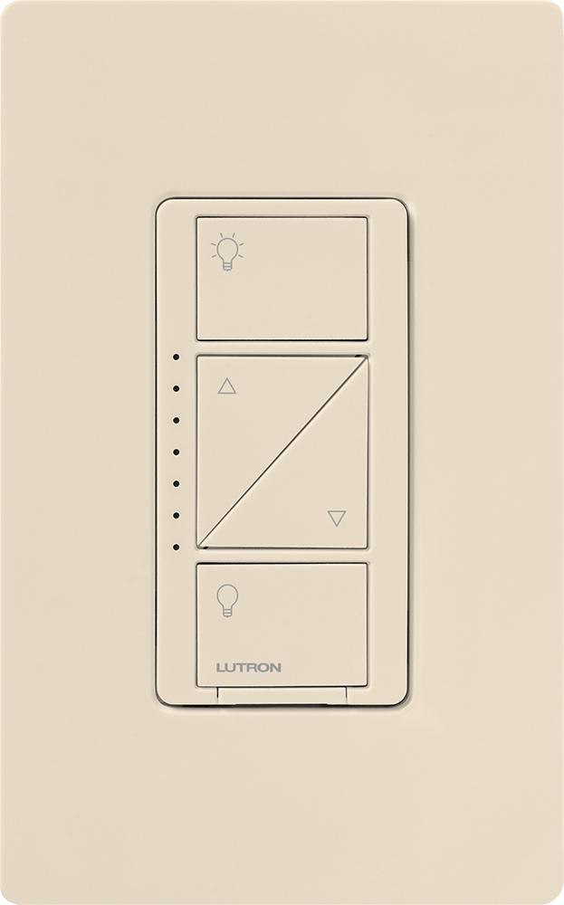 Lutron Caseta Original In-Wall Smart Dimmer Switch PRO, Neutral Optional, 250W LED or 1000VA, MLV, 120V, Single-Pole/3-Way, PD-10NXD-LA, Light Almond