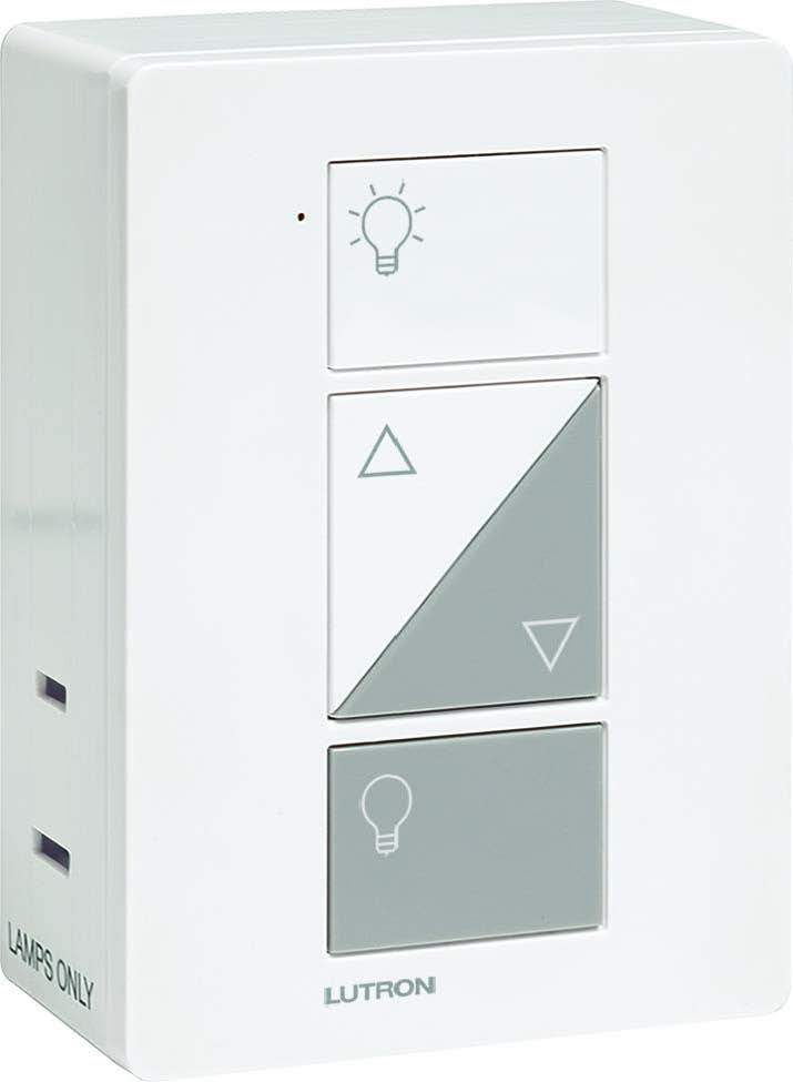 Lutron Caseta Plug-In Lamp Dimmer for Table Lamps, 100W LED Bulbs, PD-3PCL-WH, White