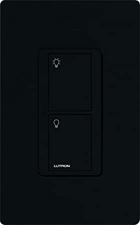 Lutron Caseta In-Wall Smart Switch PRO, No Neutral Required, 5A Lighting or 3A General Fan Load, 120/277V, Single Pole/3-Way, PD-5WS-DV-BL, Black