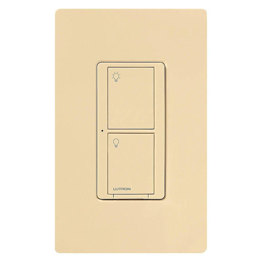 Lutron Caseta In-Wall Smart Switch PRO, No Neutral Required, 5A Lighting or 3A General Fan Load, 120/277V, Single Pole/3-Way, PD-5WS-IV, Ivory