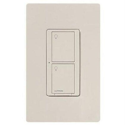 Lutron Caseta In-Wall Smart Switch PRO, No Neutral Required, 5A Lighting or 3A General Fan Load, 120/277V, Single Pole/3-Way, PD-5WS-LA, Light Almond
