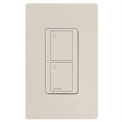 Lutron Caseta In-Wall Smart Switch PRO, No Neutral Required, 5A Lighting or 3A General Fan Load, 120/277V, Single Pole/3-Way, PD-5WS-LA, Light Almond