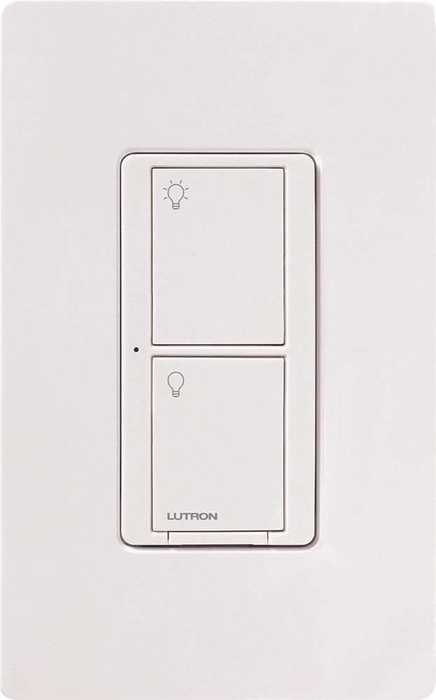 Lutron Caseta In-Wall Smart Switch PRO, No Neutral Required, 5A Lighting or 3A General Fan Load, 120/277V, Single Pole/3-Way, PD-5WS-WH, White