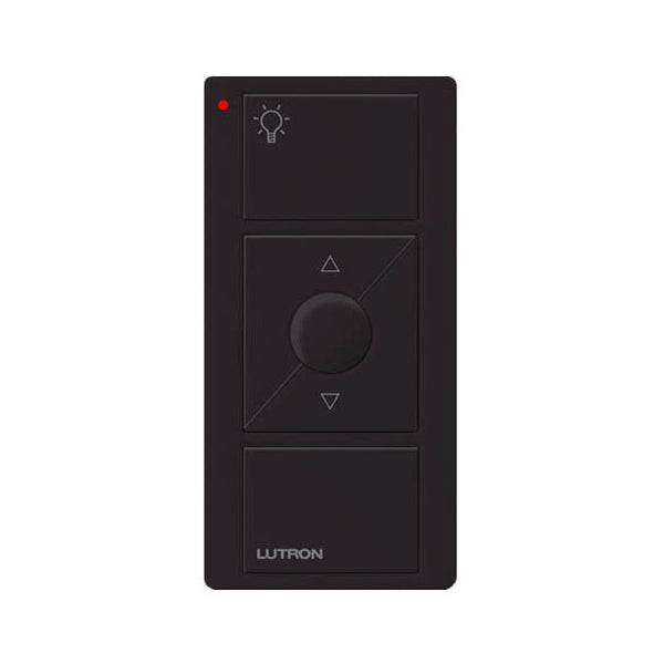 Lutron 3-Button with Raise/Lower and Preset, Pico Smart Remote, with Light Icons, Black, PJ2-3BRL-GBL-L01