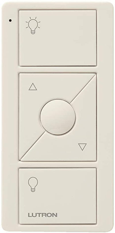 Lutron 3-Button with Raise/Lower and Preset, Pico Smart Remote, with Light Icons, Ivory, PJ2-3BRL-GIV-L01
