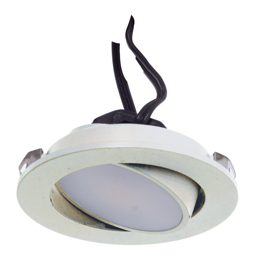 Westgate PL12ADJ 3" LED Adjustable Puck Light - 4.5W - 3000K - 250 Lumens - 12V - Brushed Nickel, PL12ADJ-30K-BN