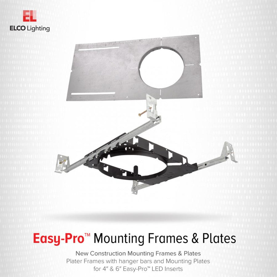 Elco Lighting New Construction Frame with Hanger Bar, 2" Round, E4LF1