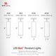 Elco Lighting 18W LED PENDANT 3000K  -  EDL8130W
