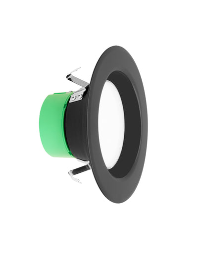 Westgate Mfg RDL4 Recessed Downlight, 10W, 700 lm, CCT Selectable, CRI90, Damp Location, Black, RDL4-ST-MCT5-BK