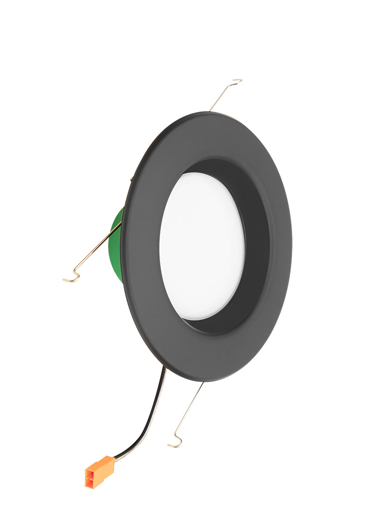 Westgate Mfg RDL6 6-Inch Recessed Downlight, 15W, 1275lm, CCT Selectable, CRI 90, Smooth, Black, RDL6-ST-MCT5-BK