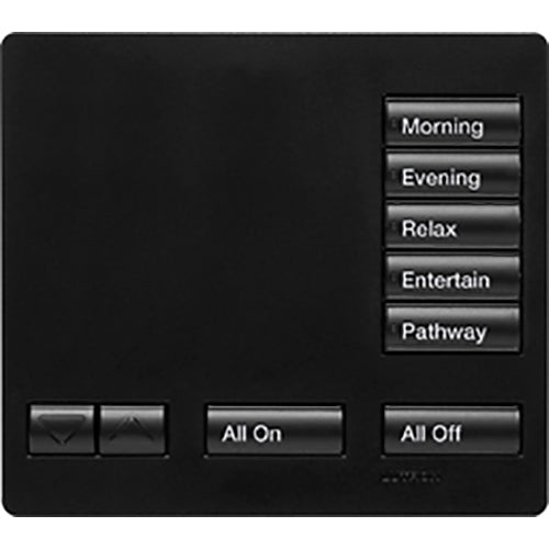 Lutron RadioRA 2 Tabletop Keypad, 5 Button, Raise/Lower, Midnight, RR-T5RL-MN