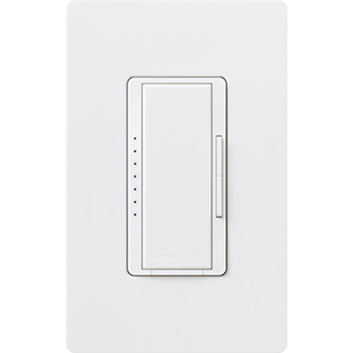 Lutron RadioRA 2 Dimmer, 1000W, Incandescent/Halogen, 120V, Multi-location, White, RRD-10D-WH