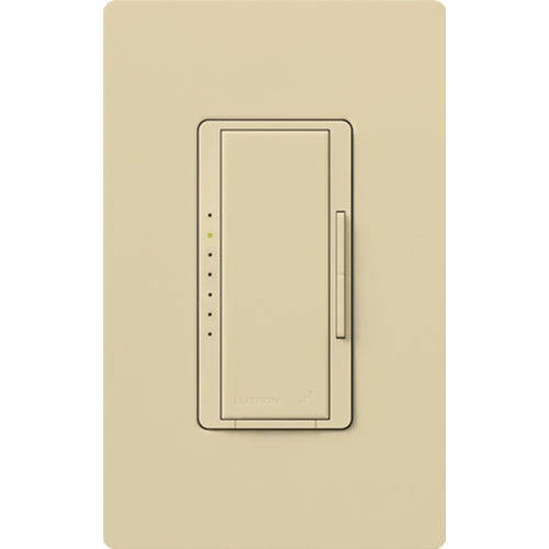 Lutron Maestro RF Dimmer, Works with RA2 Select/RA3 Systems, 150W LED/600VA MLV, Single Pole/Multi-Location,Neutral Required, 120V, RRD-6ND-IV, Ivory