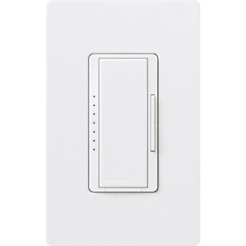 Lutron Maestro RF Dimmer, Works with RA2 Select/RA3 Systems, 150W LED/600VA MLV, Single Pole/Multi-Location,Neutral Required, 120V, RRD-6ND-WH, White