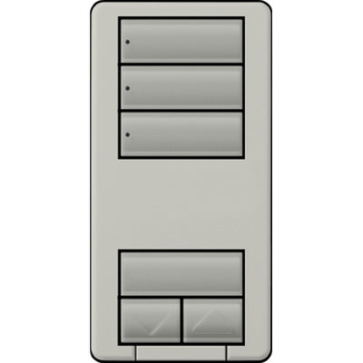 Lutron seeTouch LED+ Hybrid Keypad, Works with RA3 Systems, 100W LED, 3 Scene with 1 Raise/Lower, Neutral Required, 120V, RRD-HN3S-PD, Palladium