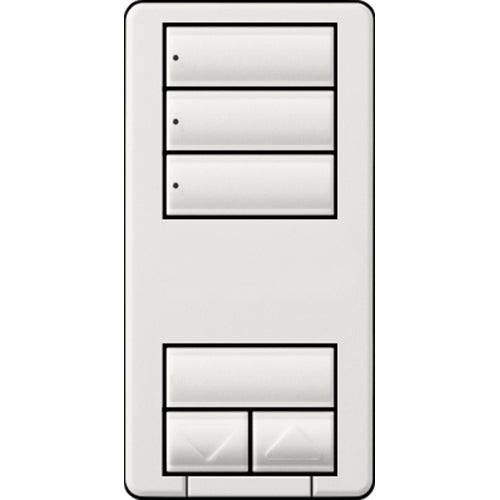 Lutron seeTouch LED+ Hybrid Keypad, Works with RA3 Systems, 100W LED, 3 Scene with 1 Raise/Lower, Neutral Required, 120V, RRD-HN3S-WH, White