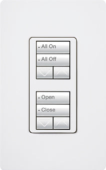 Lutron RadioRA 2 seeTouch Wall Keypad, Dual Group, 2 Raise/Lower, Brown, RRD-W2RLD-BR