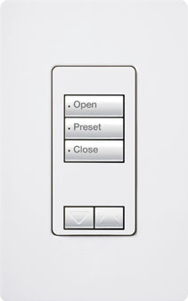 Lutron RadioRA 2 seeTouch Wall Keypad, 3 Button with Raise/Lower, Midnight, RRD-W3BRL-MN