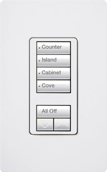 Lutron RadioRA 2 seeTouch wall mount keypad 4-button, favorite with raise/lower, RRD-W4S-PD