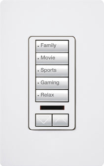 Lutron RadioRA 2 seeTouch wall mount keypad 5-button with raise/lower and IR, RRD-W5BRLIR-PD