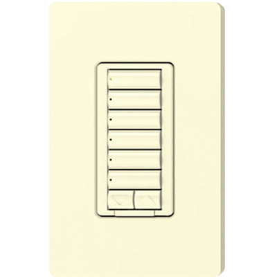 Lutron RadioRA 2 seeTouch Wall Mount Keypad, 6 Button with Raise/Lower, Almond, RRD-W6BRL-AL