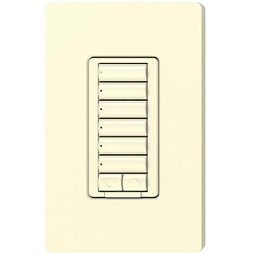 Lutron RadioRA 2 seeTouch Wall Mount Keypad, 6 Button with Raise/Lower, Almond, RRD-W6BRL-AL