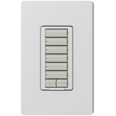 Lutron RadioRA 2 seeTouch Wall Keypad, 6 Button with Raise/Lower, Palladium, RRD-W6BRL-PD