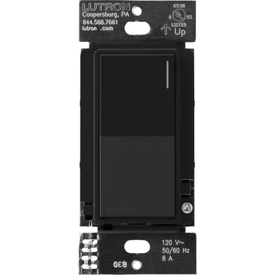 Lutron RadioRA 3 Sunnata RF Neutral Switch, 8A, Midnight, RRST-8ANS-MN