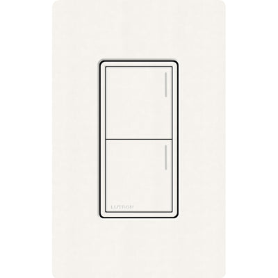 Lutron RadioRA 3 Sunnata RF 2-Button Keypad, 120-277V, Brilliant White, RRST-W2B-BW