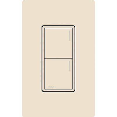 Lutron RadioRA 3 Sunnata RF 2-Button Keypad, 120-277V, Light Almond, RRST-W2B-LA