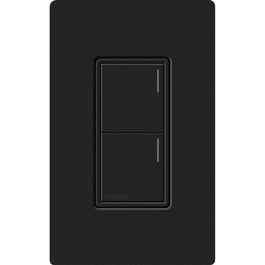 Lutron RadioRA 3 Sunnata RF 2-Button Keypad, 120-277V, Wireless, Midnight, RRST-W2B-MN