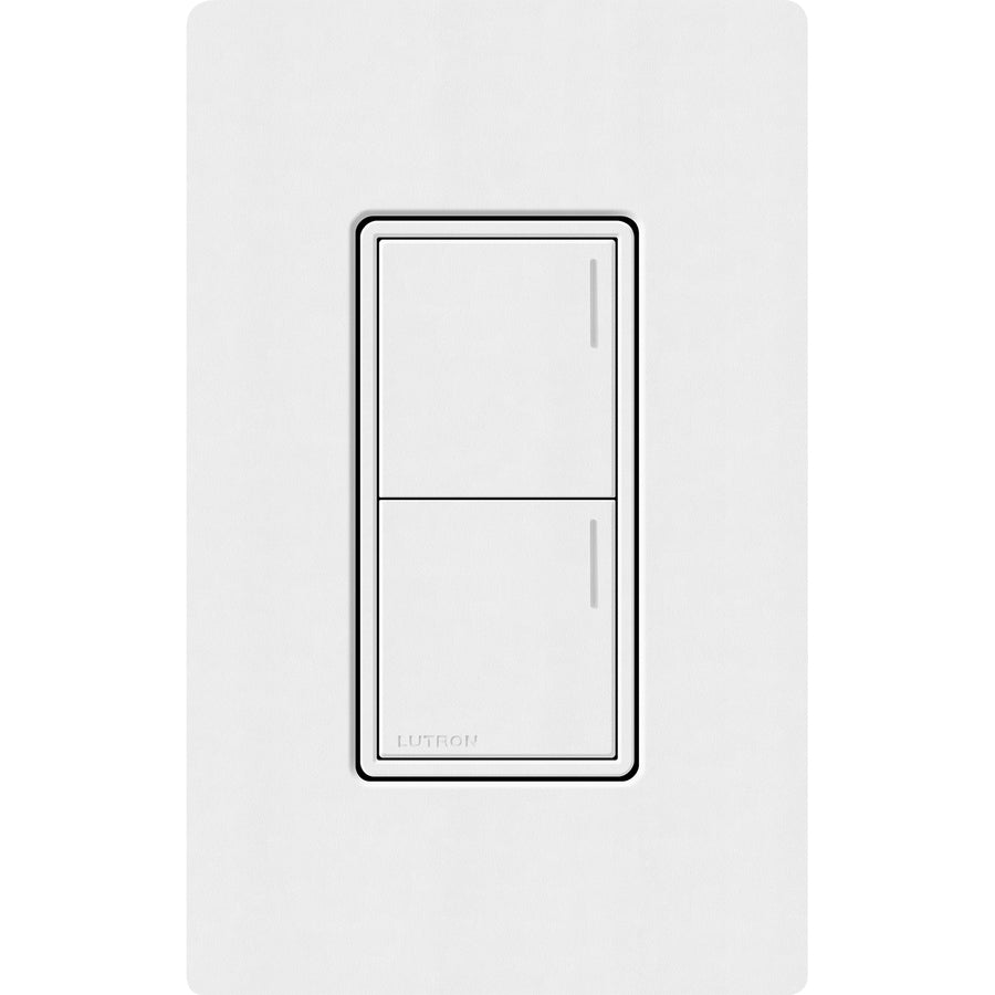 Lutron RadioRA 3 Sunnata RF 2-Button Keypad, 120-277V, Wireless, Snow White, RRST-W2B-SW