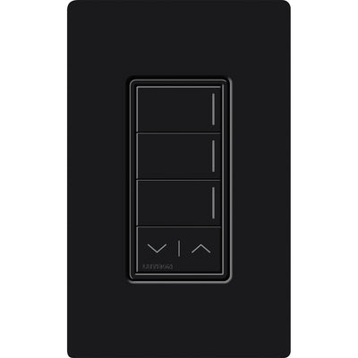 Lutron RadioRA 3 Sunnata RF 3-Button Keypad, Raise/Lower, 120-277V, Black, RRST-W3RL-BL