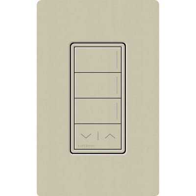 Lutron RadioRA 3 Sunnata RF 3-Button Keypad, Raise/Lower, 120-277V, Clay, RRST-W3RL-CY