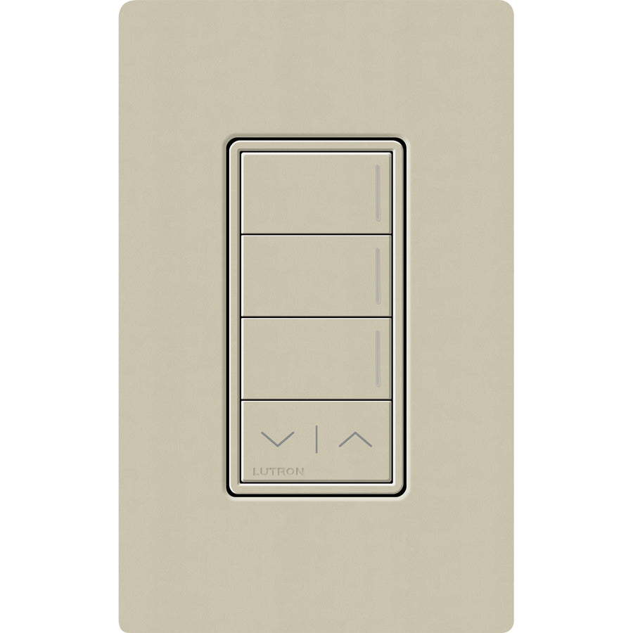 Lutron RadioRA 3 Sunnata RF 3-Button Keypad, Raise/Lower, 120-277V, Clay, RRST-W3RL-CY