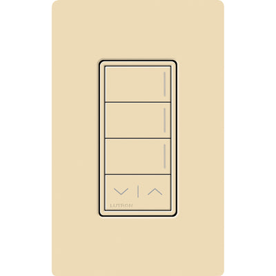 Lutron RadioRA 3 Sunnata RF 3-Button Keypad, Raise/Lower, 120-277V, Ivory, RRST-W3RL-IV