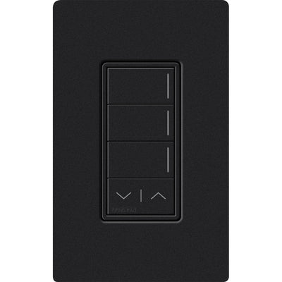 Lutron RadioRA 3 Sunnata RF 3-Button Keypad, Raise/Lower, 120-277V, Midnight, RRST-W3RL-MN