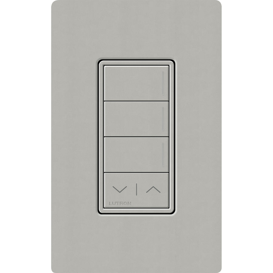 Lutron RadioRA 3 Sunnata RF 3-Button Keypad, Raise/Lower, 120-277V, Pebble, RRST-W3RL-PB