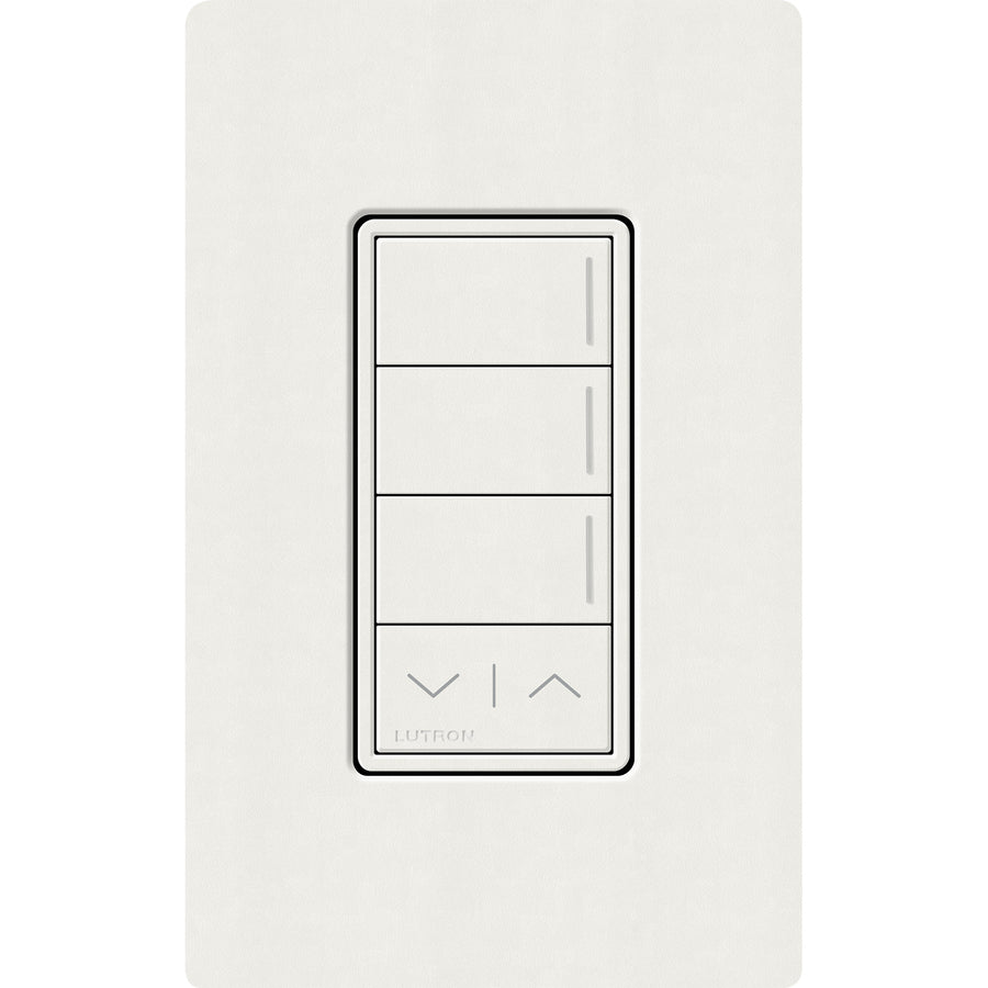 Lutron RadioRA 3 Sunnata RF 3-Button Keypad, Raise/Lower, 120-277V, Architectural White, RRST-W3RL-RW