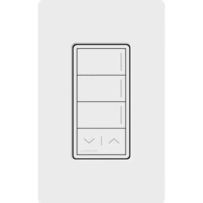 Lutron RadioRA 3 Sunnata RF 3-Button Keypad with Raise/Lower, 120-277V, White, RRST-W3RL-WH