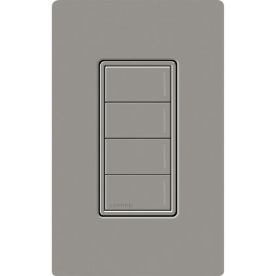 Lutron RadioRA 3 Sunnata RF 4-Button Keypad, 120-277V, Clear Connect Type X, Cobble Stone, RRST-W4B-CS