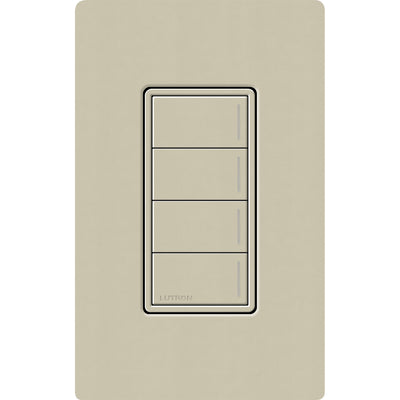 Lutron RadioRA 3 Sunnata RF 4-Button Keypad, 120-277V, Clear Connect Type X, Clay, RRST-W4B-CY