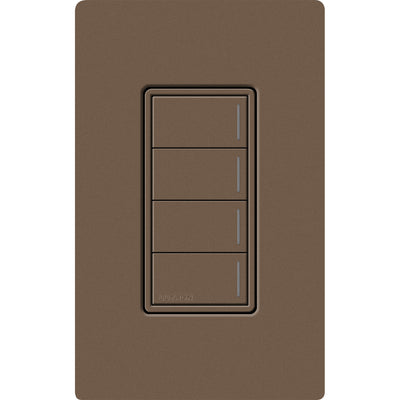 Lutron RadioRA 3 Sunnata RF 4-Button Keypad, 120-277V, Clear Connect Type X, Espresso, RRST-W4B-EP